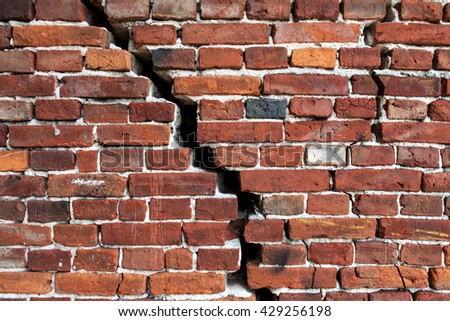 cracked brick wall, Brick Wall Background
