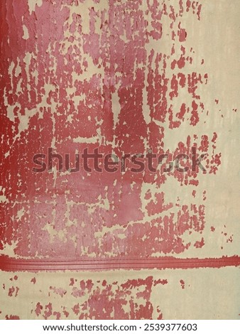 Similar – Wall with layers of red, orange and white paint weathered by the sun