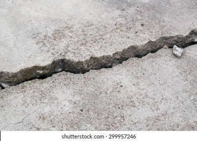 Cracked Concrete Cement Sidewalk Foundation