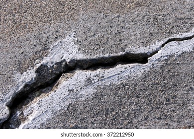 Cracked Concrete Cement Step Sidewalk