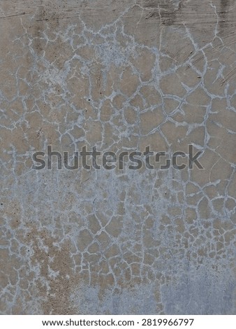 Cracked Concrete Surface Texture Background 

A close-up background shot of a weathered cement floor showing a dense network of fine spiderweb cracks and white mineral deposits.