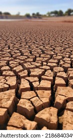 Cracked Dry Desert Lake Bottom