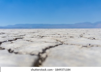 cracked earth in the Alvord Desert, Oregon. View of the Alvord Lake playa