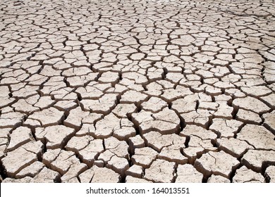 Cracked Earth On A Dry Lake Bed