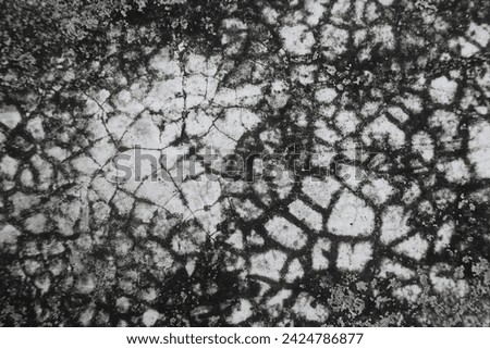 Cracked earth texture on the concrete wall 