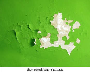 Cracked Green Paint