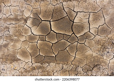 Cracked Ground For Background, Drought, Cracked Ground