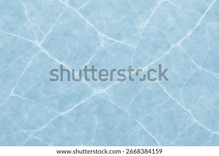 Cracked Ice Texture Background in Horizontal Orientation, Frozen Blue Surface for Winter, Cold Drink and Creative Design