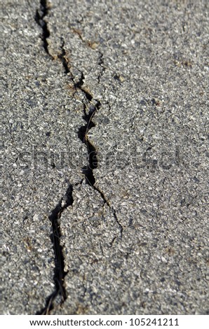 Similar – Cracks in asphalt Pothole