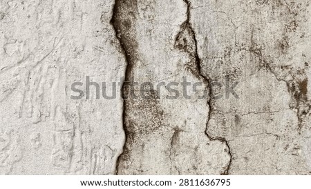 A cracked white wall with surface lines caused by age and extreme weather.