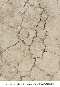 Cracks in the dry ground