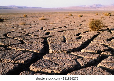 Cracks In The Ground In He Atacama Desert, Chile