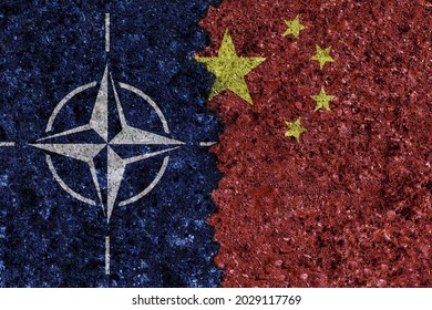 Cracks In The Painted Wall. Flags: NATO, China