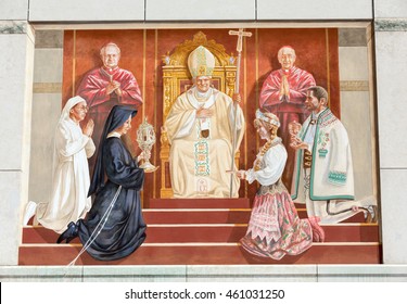 CRACOW, POLAND - JULY 22, 2016: The Centre Of Pope John Paul II. Cracow , LagiewnikI, Poland