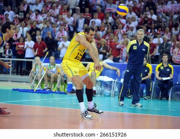 CRACOW, POLAND - JUNE 20, 2015: FIVB World League Volleyball O/p Luiz Felipe Fonteles  