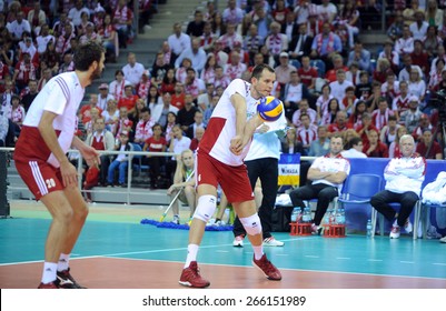 CRACOW, POLAND - JUNE 20, 2015: FIVB World League Volleyball O/p Bartosz Kurek  