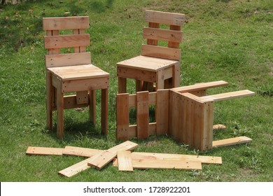 Craft Activities Repurposing Wood Pallets. DIY Wood Craft, Recycled Wood Pallet Ideas. Create A Wooden Furniture.