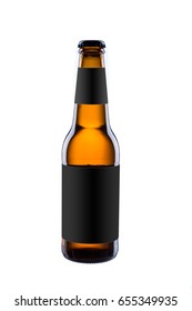 Craft Beer Bottle Isolated On White Background