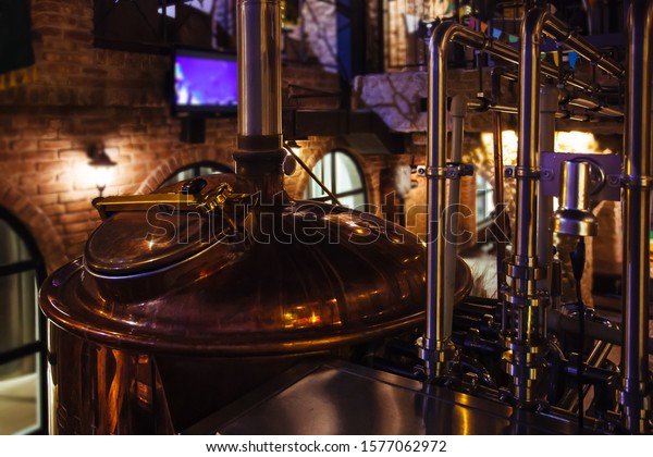 Craft beer\
production line in private\
microbrewery