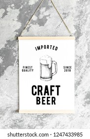 Craft Beer Pub Poster Mockup