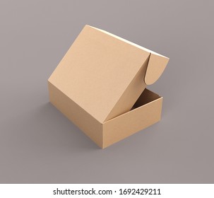 Craft Cardboard Package Box Mockup