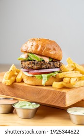 Craft Veggie Burger With Fries