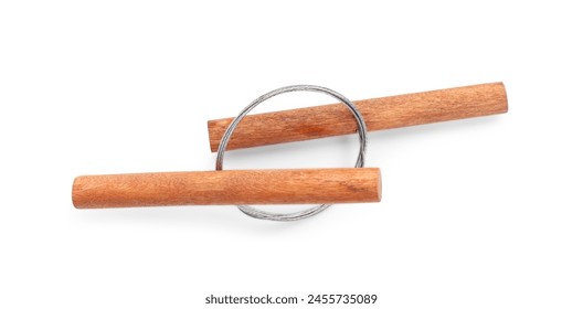 Crafting tool. Wire clay cutter isolated on white, top view - Powered by Shutterstock