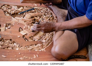 Craftman Wood Carving, Sculptured Wood Thai Style