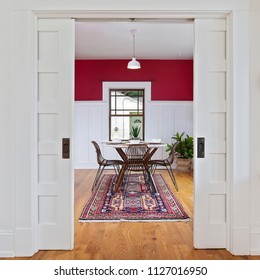 Craftsman Dining Room In Chic California Home 