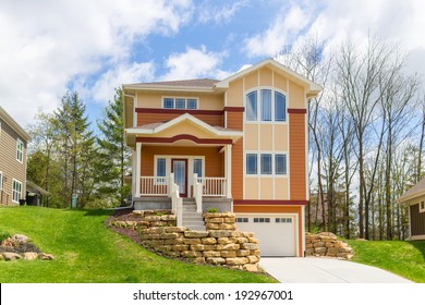 Craftsman style suburban home - Shutterstock ID 192967001