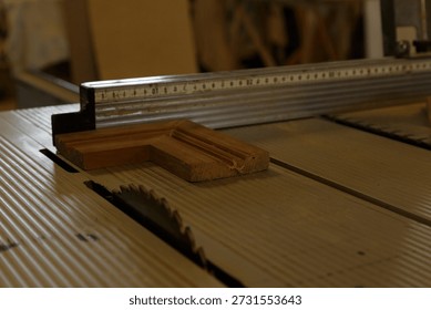 Craftsperson Assembling Crosscut Device Using Woodworking Tools On Wellused Work Table