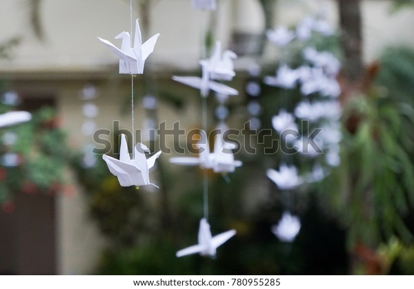 Craftwork Paper Birds Origami Hanging Garden Stock Photo Edit Now