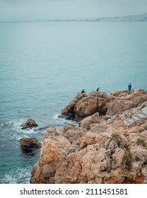 Cragged Rocks On French Riviera