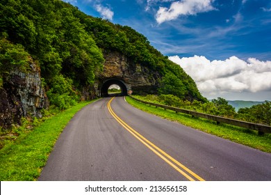 The Craggy Pinnacle Tunnel, On The Blue Ridge Parkway In North Carolina.