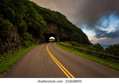 The Craggy Pinnacle Tunnel, On The Blue Ridge Parkway In North Carolina.