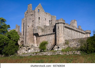 Craigmillar Castle In Edinburgh, Scotland, Was Founded Circa 1400 By The Preston Family And Has Strong Historical Connections With Mary Queen Of Scots Who Was A Frequent Visitor.