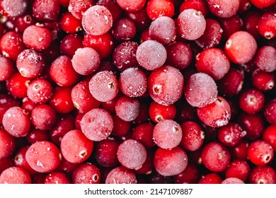 Cranberries. Frozen cranberry background, top view - Powered by Shutterstock