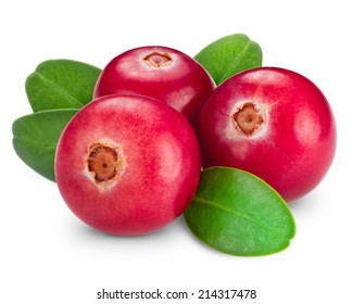 Cranberries Isolated On White