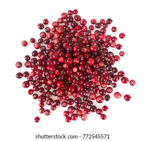 Cranberries Isolated On White