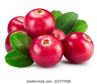 cranberries isolated on white Clipping Path 