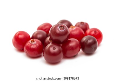 Cranberries On A White Background