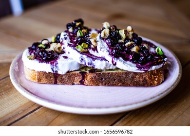 Cranberry Goat Cheese Toast, Healthy Food, Vegan Food