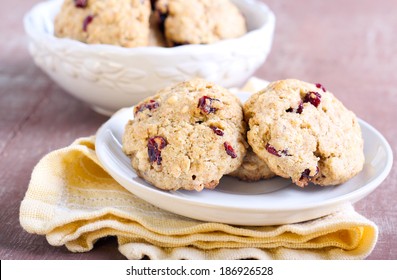 Cranberry And White Chocolate Oat Cookies