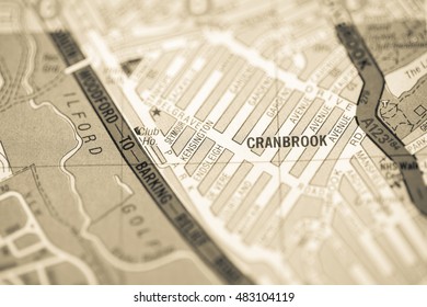 Cranbrook. London, UK Map.