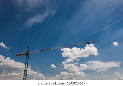 Crane and blue sky.