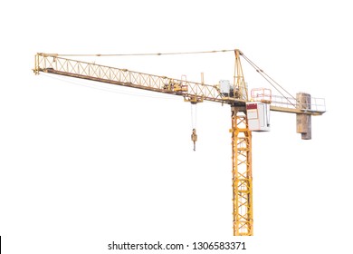 Crane Construction Isolated On White Background Stock Photo (Edit Now ...