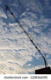 a crane in a construction site