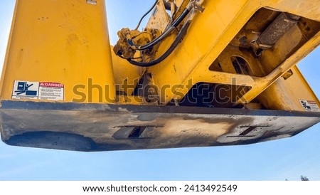 crane counterweight  with  oil spots