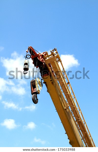 The crane hook of crane\
truck