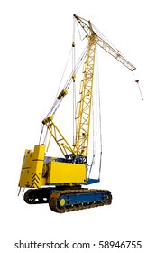 Crane Isolated On The White Background